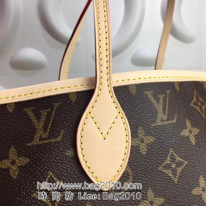 路易威登LV頂級原單M40995老花配杏裏 Neverfull 經典手袋 可單獨作為手拿包 YDH1517